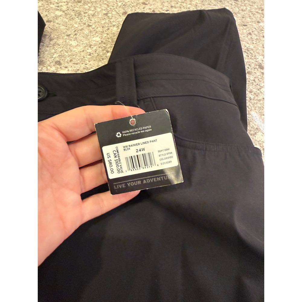 Eddie Bauer Wmns NWT Black Rainier Fleece Lined Nylon Pants Plus Size 24 Outdoor - Picture 6 of 9